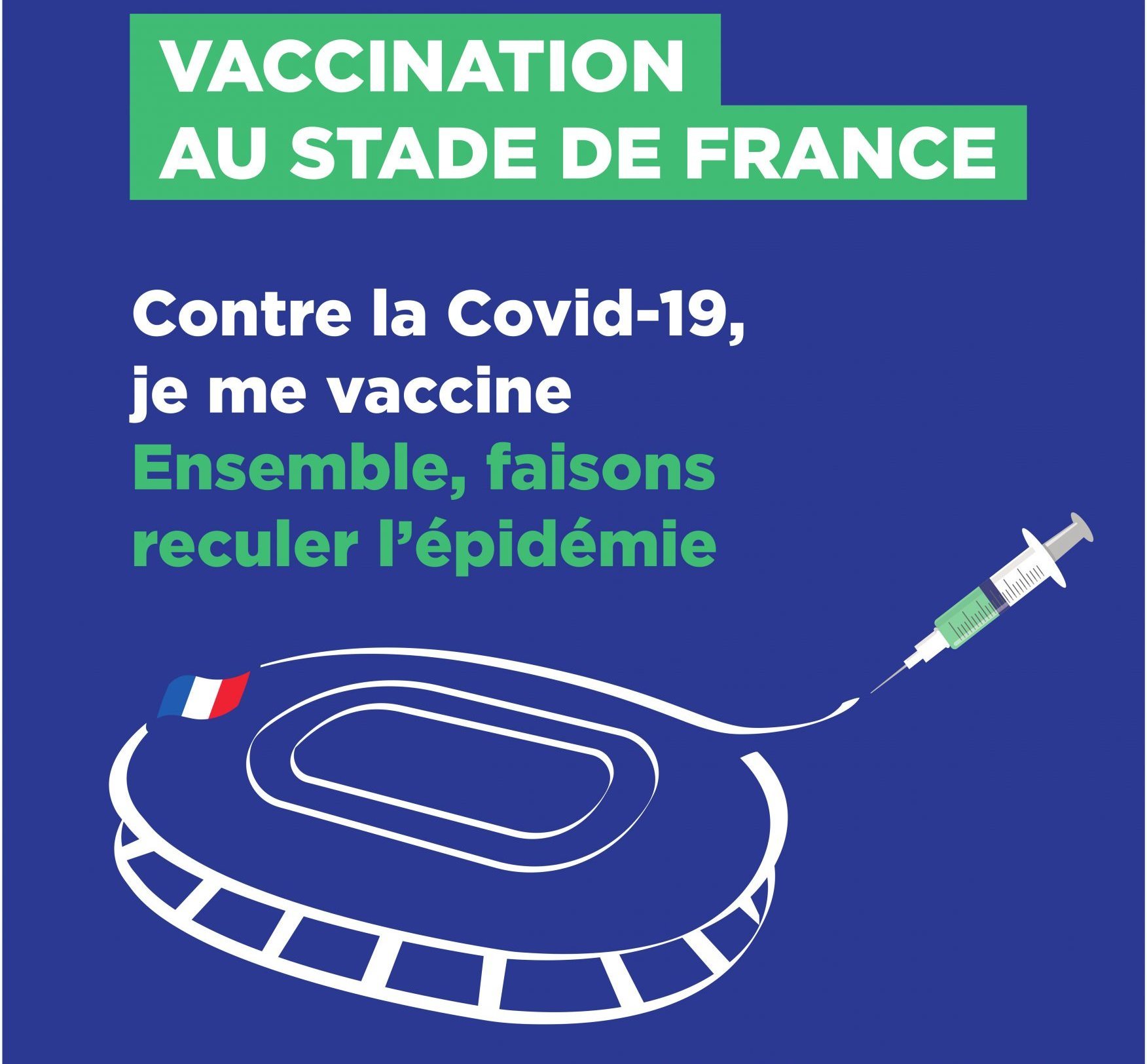 Ouverture du grand centre de vaccination au stade de France le 6 avril